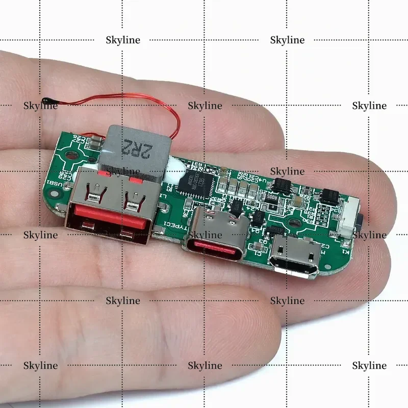 S621 Mobile Power Main Board QC3.0 PD3.0 Ultra Thin Two Way Fast Charging Power Bank Module 22.5W