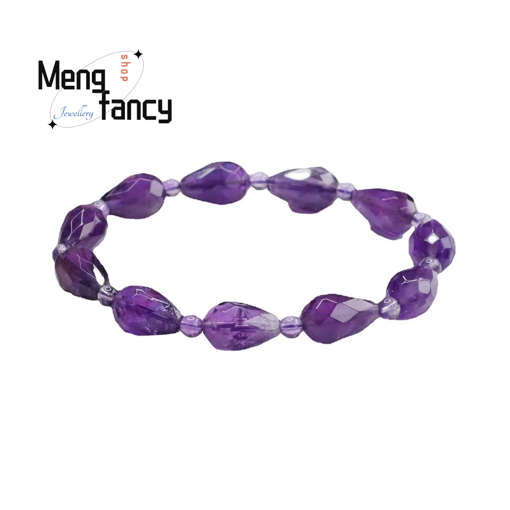 Natural Amethyst Strand Cut Teardrop Best Selling Bracelet Sexy Young Girls Simple High-grade Exquisite Fashion Luxury Jewellery