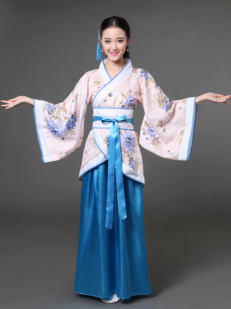 Hanfu Tang Dynasty ชุดเต้นรำสำหรับผู้หญิงเครื่องแต่งกายหรูหราเทศกาลจีนโบราณ