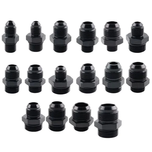 Imagen 2 del producto AN4 AN6 AN8 AN10 AN12 AN16 ORB Accesorio de manguera de línea de combustible Adaptador macho AN a AN con junta tórica