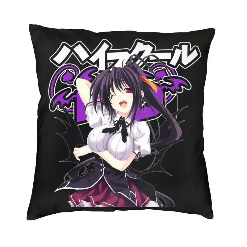 High School DxD Cushion Cover 40x40cm Decoration Printing Akeno Himejima Throw Pillow for Sofa Double Side