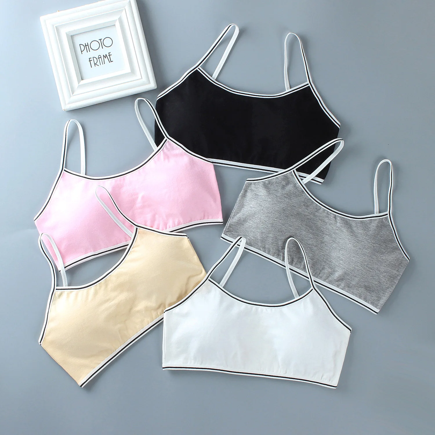 Teenage Girls Underwear Tops Young Children's Maiden Cotton Soft Training Bras Developed Kids Sports Bra Lingerie 8-16Years