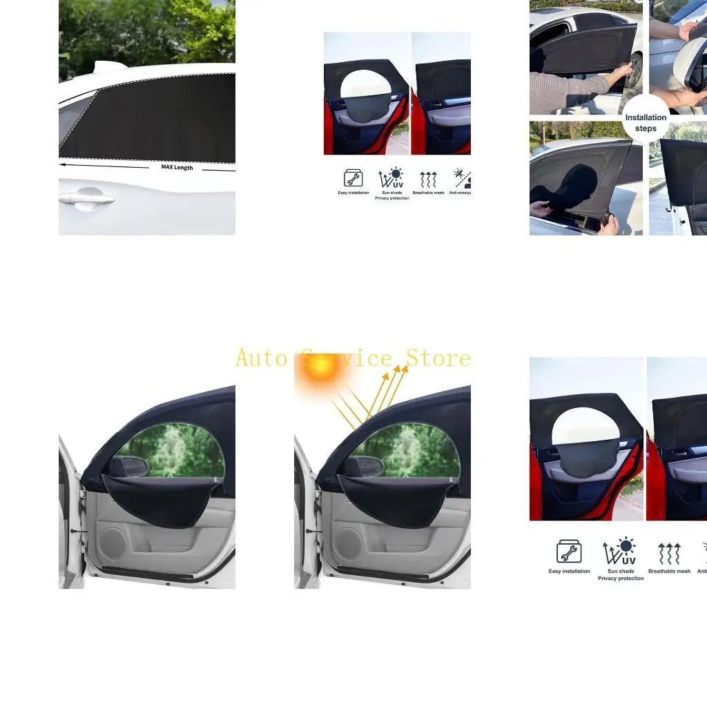 

462A 2 шт. сетчатые оконные чехлы для окон автомобиля, слепые передние/задние авто боковые окна, солнцезащитные козырьки, защита