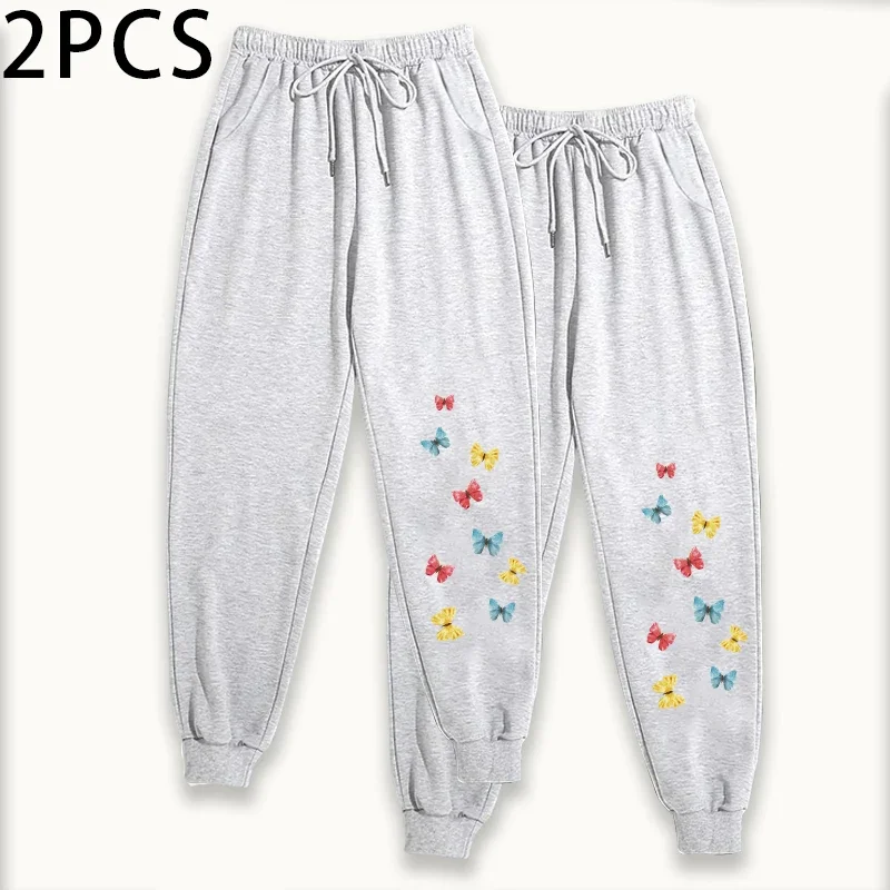 2 pezzi pantaloni da salotto da donna pantaloni sportivi tinta unita pantaloni da jogging sportivi casual autunno inverno pantaloni comfort all'aperto per la casa 2 pacchi