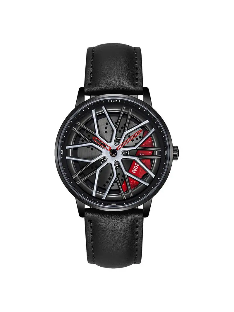 

MiNORiTY [Hollow Trend Personalized Men's Quartz Watch/Wheel Watch Time to Run Watch Sports Waterproof]