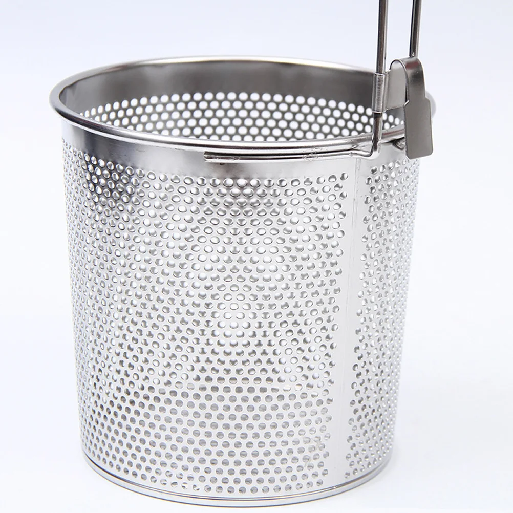 

Stainless Steel Pasta Strainer Spoon with Handle Noodle Scoop Heat Resistant Cookware Kitchen Tool for Spaghetti Hot Pot Deep