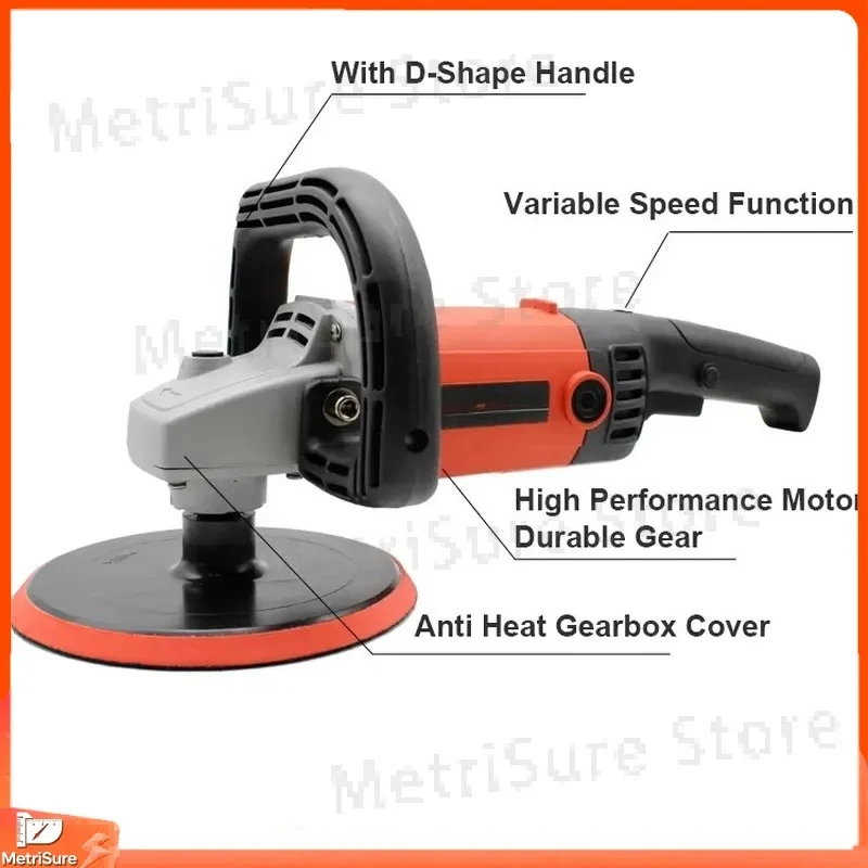 Professional Automotive Polishing Corded Dual Action Polisher for Car Paint Correction Buffing Waxing and Detailing