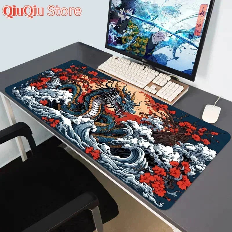 

Large Dragon Mousepad Gamer Office Mouse Pad Gaming Room Accessories Desk Mat Art Keyboard Mats 900x400 Mausepad Washable Mats