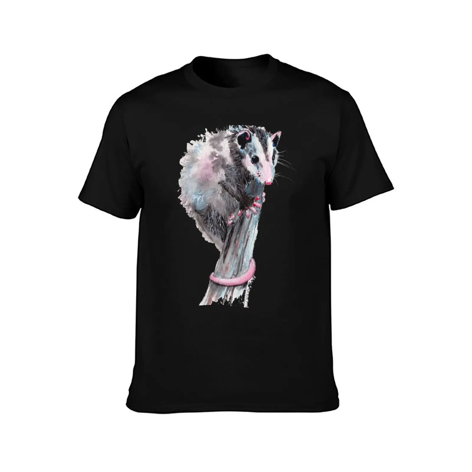 Virginia Opossum Baby T-Shirt, Summer Casual Cotton Tee, Oversized Streetwear Tops, Vintage Graphic Print, Unisex Men Women