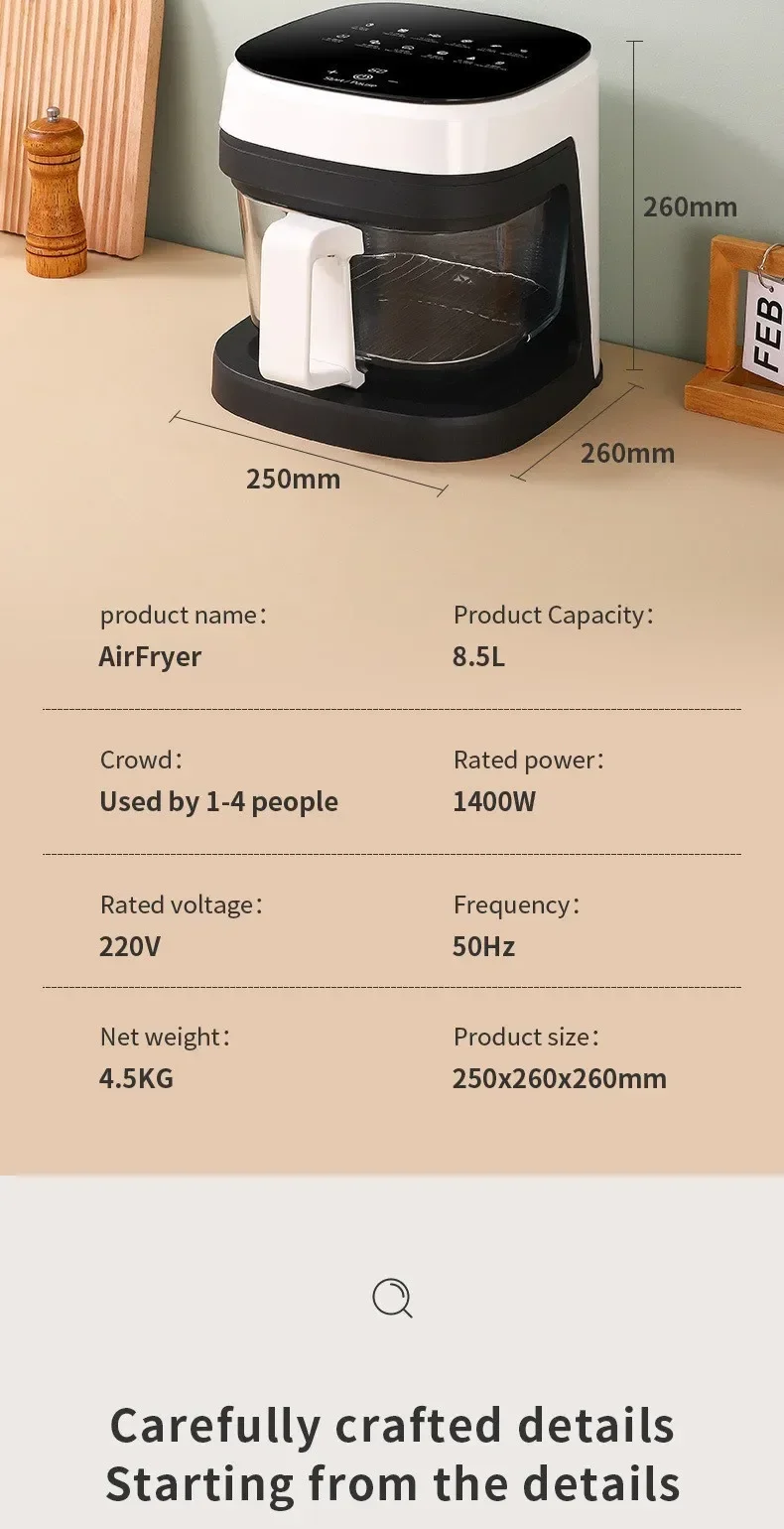 smt61 Port 8L large capacity air fryer electric fryer touch mold electric fryer