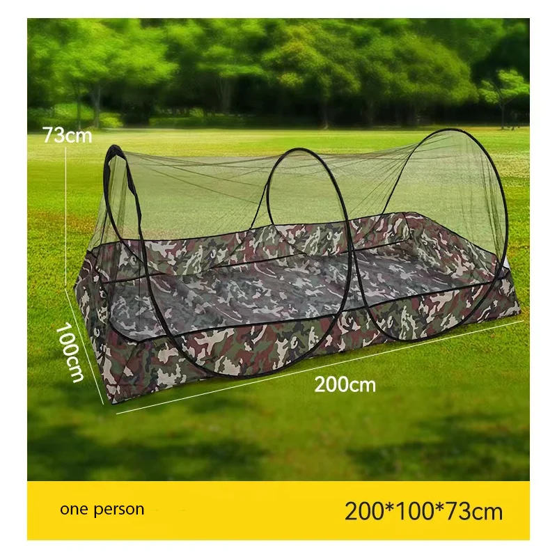 Foldable portable mosquito netwith bottom zipper toprevent mosquito bites. Use meshmosquito net for outdoor camping and home use