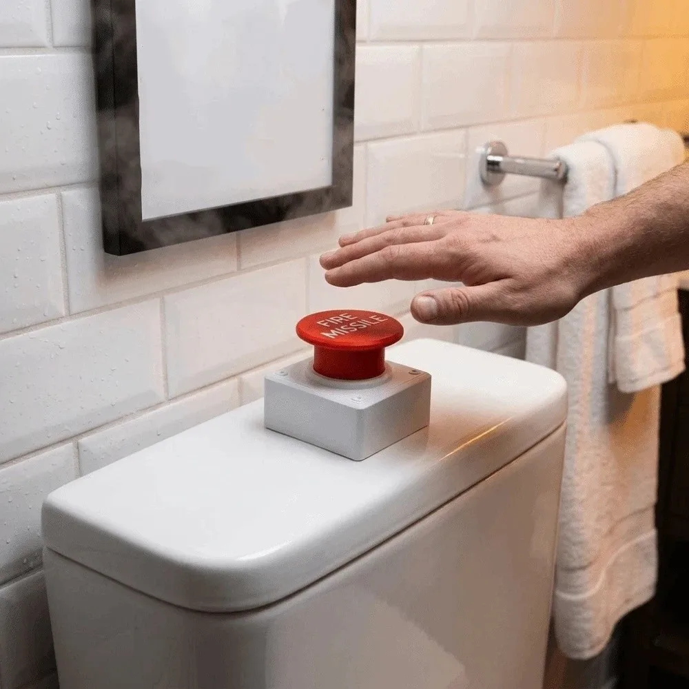 Stylish Space-Themed Toilet Tank Press Button Solid Reliable Material Distinctive Eye-Catching Flush Replacement Button