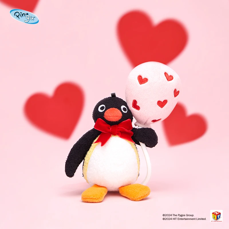 Pingu 펭귄 인형 심장 박동 여자 친구에게 발렌타인 데이 선물 여자 커플 인형 펜던트 Collction 선물 어린이를위한 귀여운