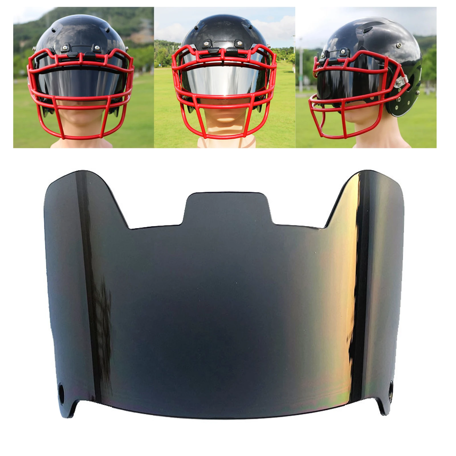 Universele oogbescherming helm vizier helmmasker, voetbalvizier, voetbalviziermasker, oogbescherming krasbestendig