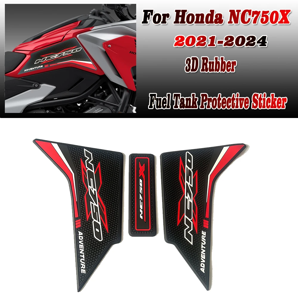 For Honda NC750X NC700 X 2021 2022 2023 2024 tank Anti slip stickers new 3D Rubber fuel tank protection pad Knee Fuel Oil Kit