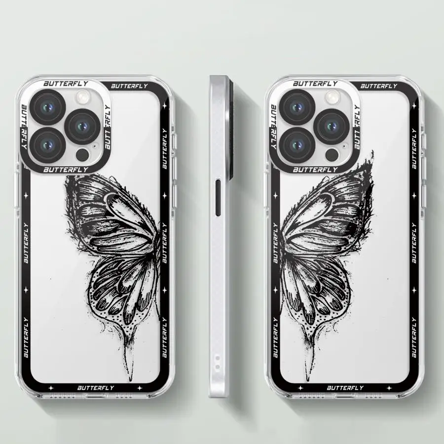 

Прозрачный мягкий чехол для телефона с полубабочкой для Honor X7b X8b X9a X9b Y9 Prime 2019 90 Lite