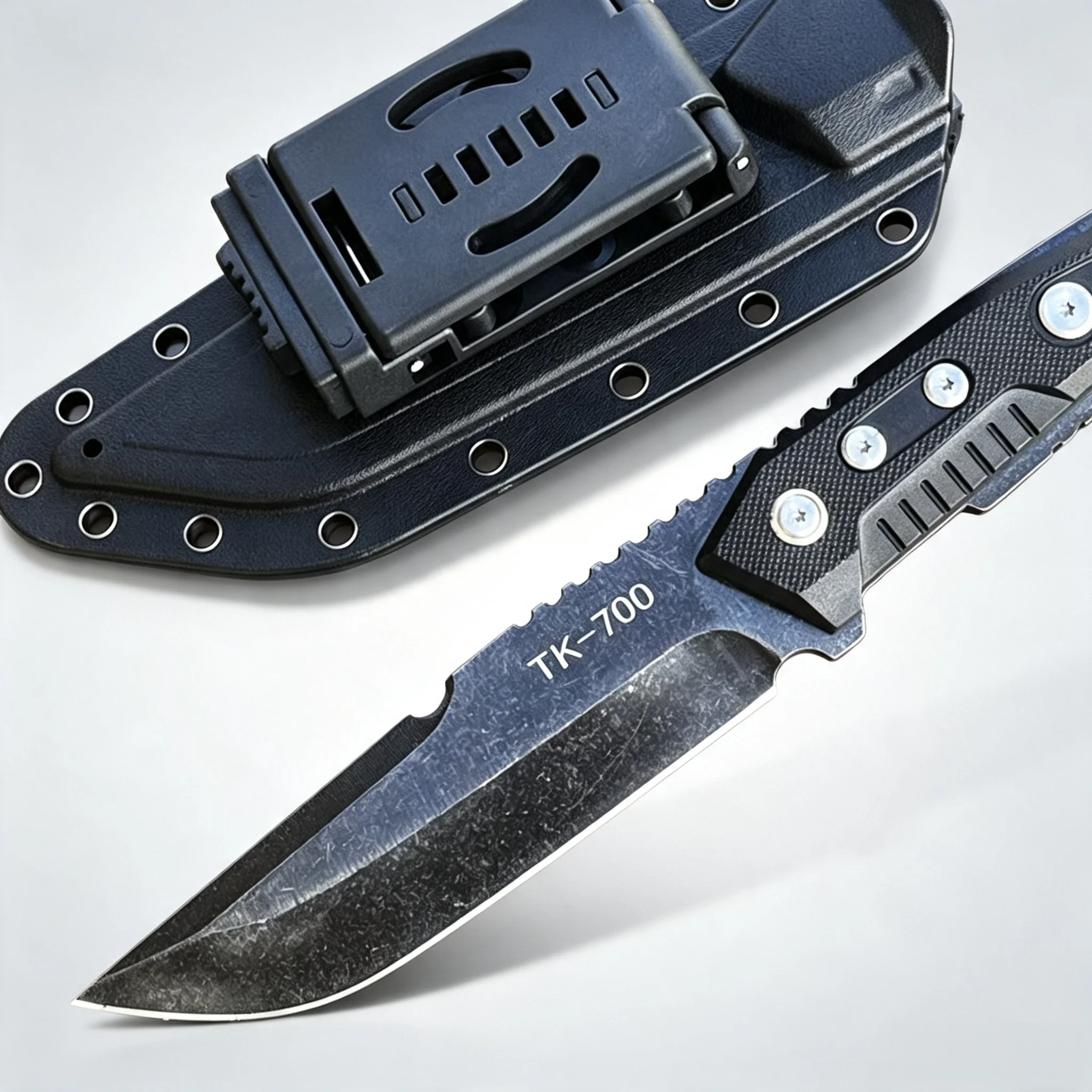 Outdoor & Household Food Prep Knife Durable Handle with Wear-resistant Protective Sheath Camping Kitchen Meat Fruit Cutting Tool