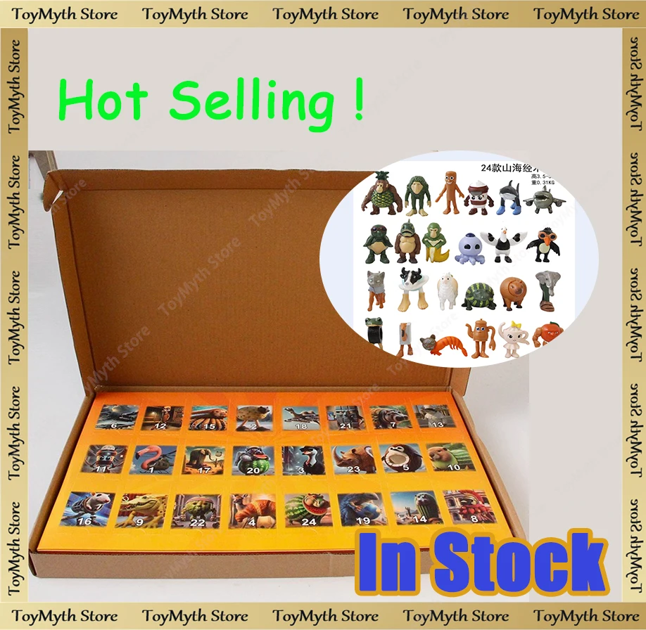 

24Pcs Italian Brainrot Tung Tung Sahur Figures Doll Tralalero Tralala Bombardino Crocodilo Shimpanzini Bananini Model Toy Gift