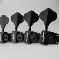 GUYKER-Afinadores de bajos de engranaje abierto de alta calidad Relación de engranaje 1:26 Teclas de afinación Negro