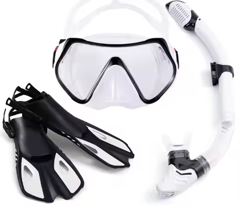 Diving Equipment Set Swim Mask Adults Children Diving Fins High Quality Snorkel