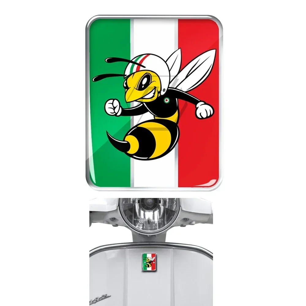 For Vespa Logo Decal Front Badge Overlay Italian Flag Mio Wasp 3D Decals Sticker GTS GT ET PX image 2