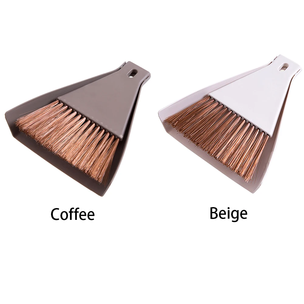 2pcs Broom Dustpan Set Desktop Gap Cleaner Keyboard Cleaning Brush Garbage Shovel Scoop Home Mini Wall Hanging Desktop Sweep