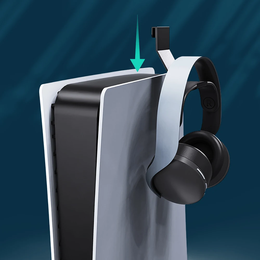 ที่แขวนหูฟังติดผนังที่ยึดหูฟังแบบเกี่ยวชั้นวางหูฟังเหมาะสำหรับอุปกรณ์เสริมของเกมคอนโซล PS5