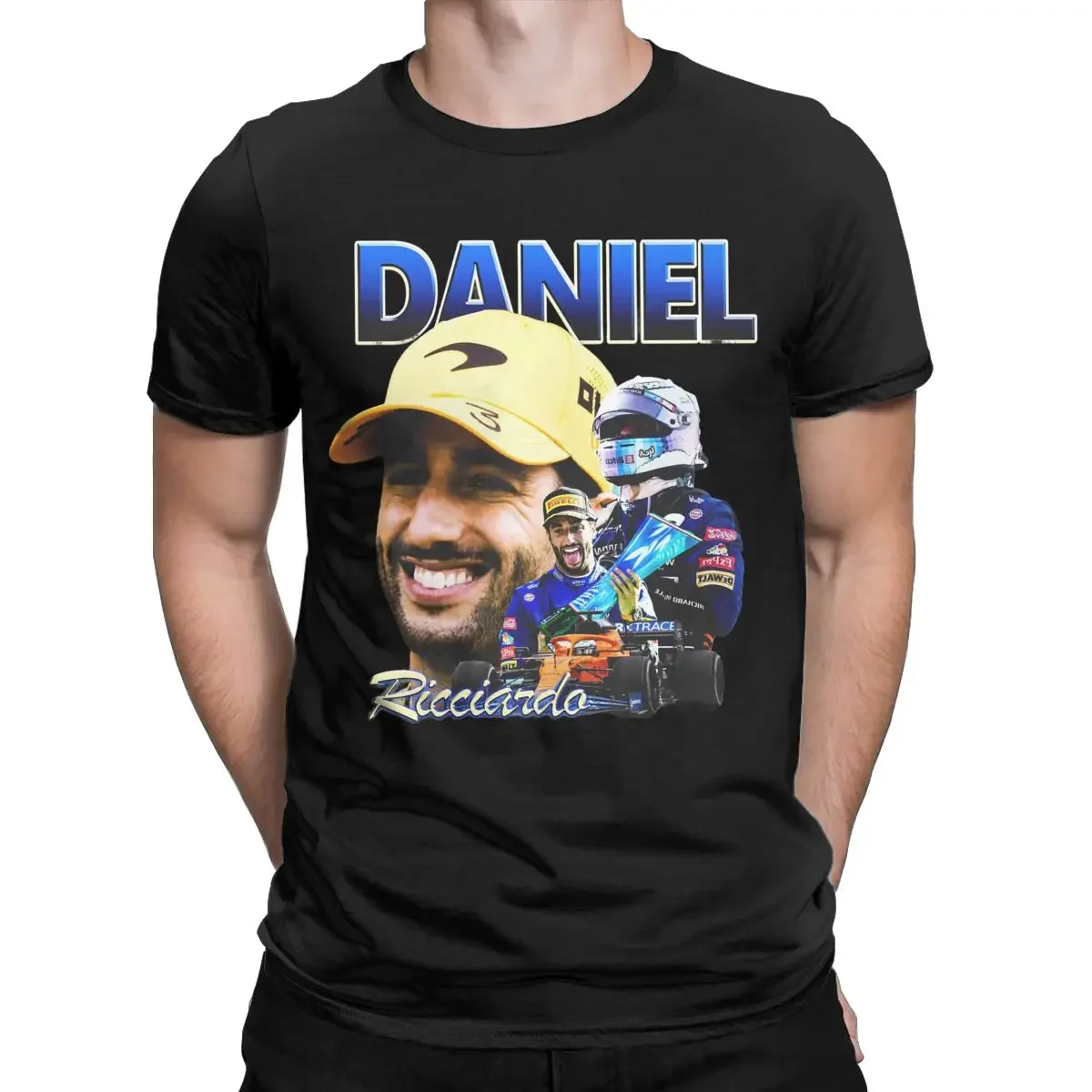 Daniel Ricciardo T Shirt Accessories Men Women 100% Cotton Vintage Honey Badger Racer Tee Shirt Short Sleeve Tops Summer