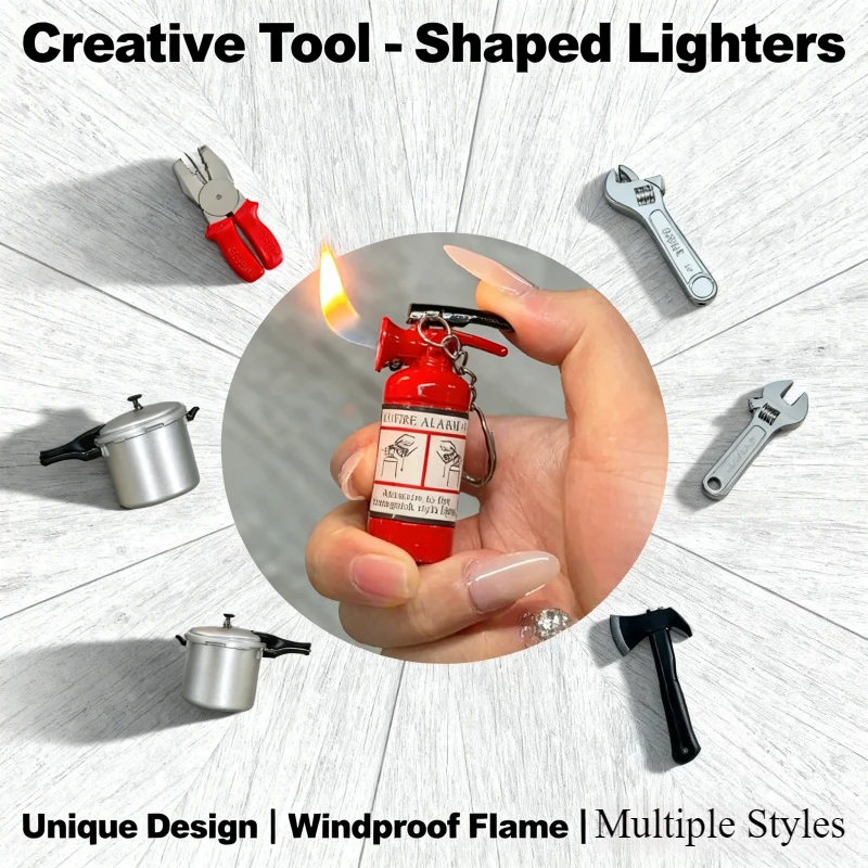 

New Boutique Butane Lighter - Windproof Metal Inflatable, Cigarette Accessory, Stylish Small Ornament & Unique Mini Gift for Men