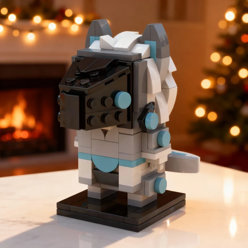 232-teiliges MOC Furry Protogen Brickheadz Modellbausatz Kreatives Konstruktionsspielzeug Weihnachtsgeschenk Bildungsartikel Bausteine für Kinder