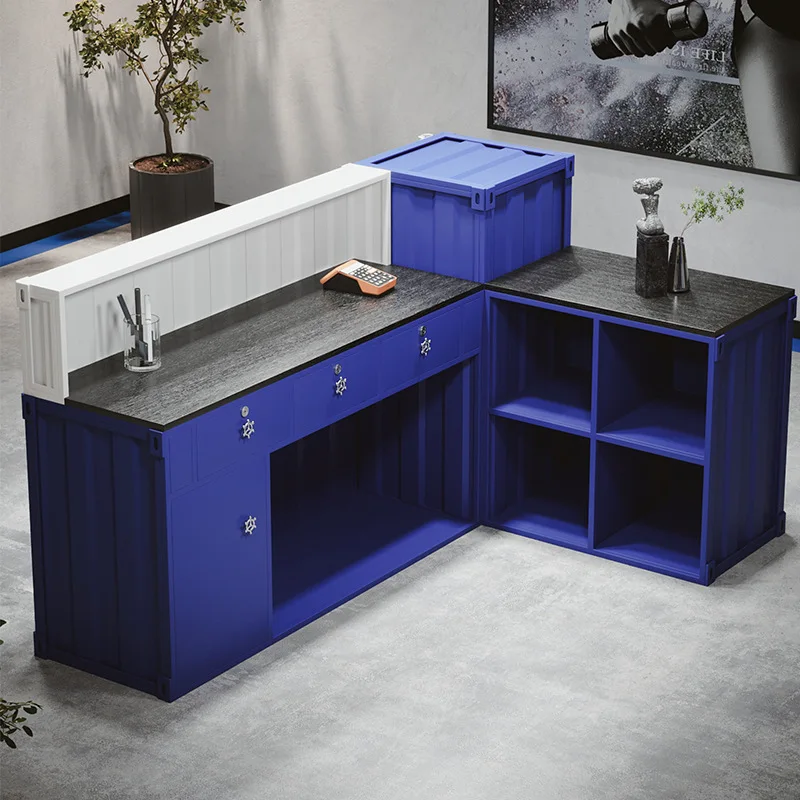 Industrial Wind Iron Gym Dance Studio Yoga Studio checkout page Creative Bar Men's Clothing Store Reception Desk