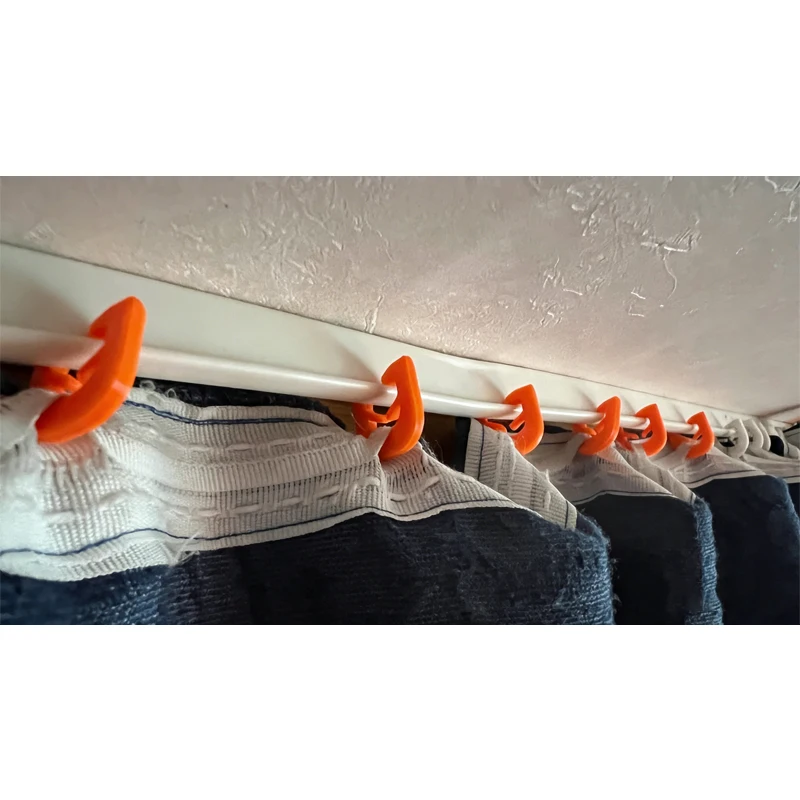 Curtain Hooks For T-Shaped Curtain Rails Suitable For European Motorhomes And Campers
