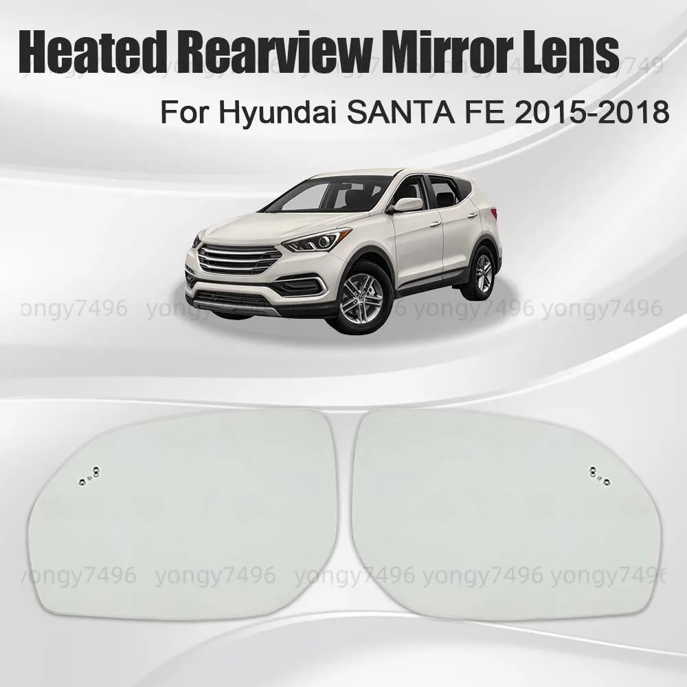 

Replace Car Wide Angle Heated Rearview Mirror Lens For Hyundai SANTA FE 2015 2016 2017 2018 Cars Accessories Mirrored Glass