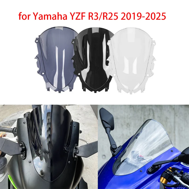 accessories suitable for Yamaha YZF R3/R25 2019-2025 modified special front windshield deflector windshield