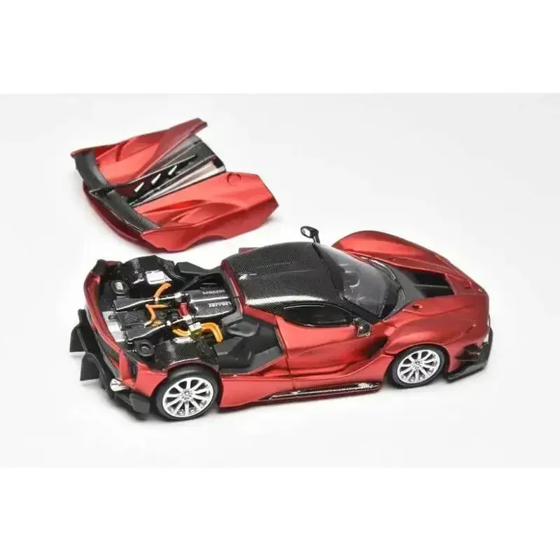 Pré-venda pequeno brinquedo 1:64 FXXK EVO coletar brinquedos em miniatura capô aberto modelo de carro fundido