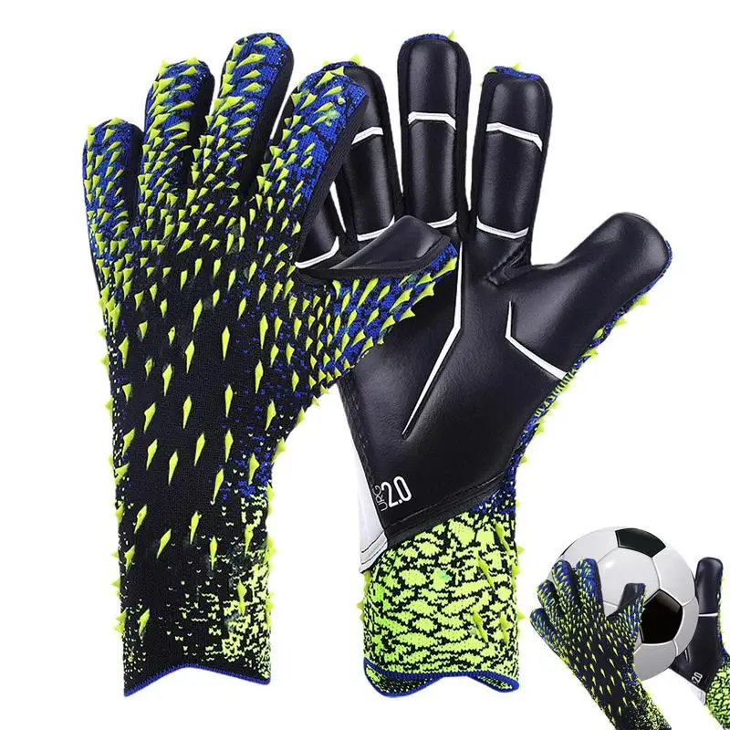 

Kids Goalie Gloves Soccer Non-slip Child Glove Sweatproof Thickened Shock Absorption Gloves For Boys With Strong Grips Palms