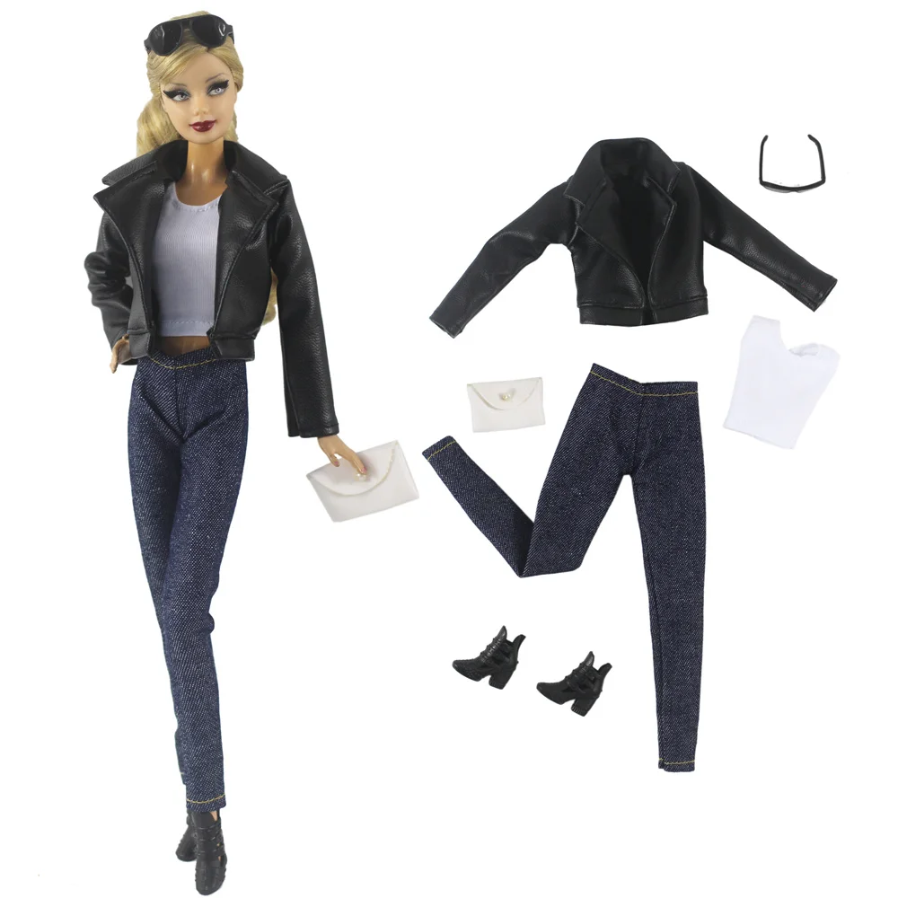 Handmade Babi Clothes Leather Clothing Outfit for 11.5 Inch 30cm Doll BJD Clothes Many Style Gifts for Doll Accessories