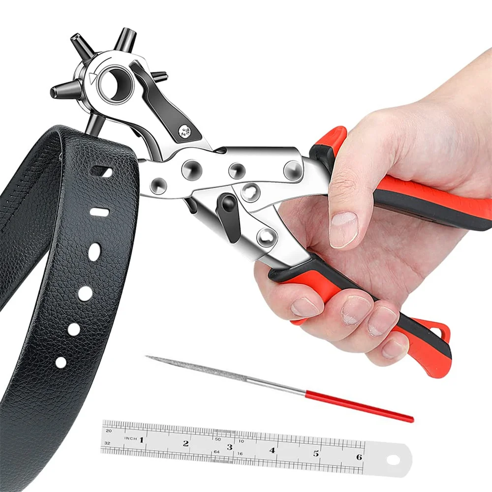 Punching Pliers High Carbon Steel Anti Slip Handle Leather Punch Labor-Saving Multifunctional Hand Tools