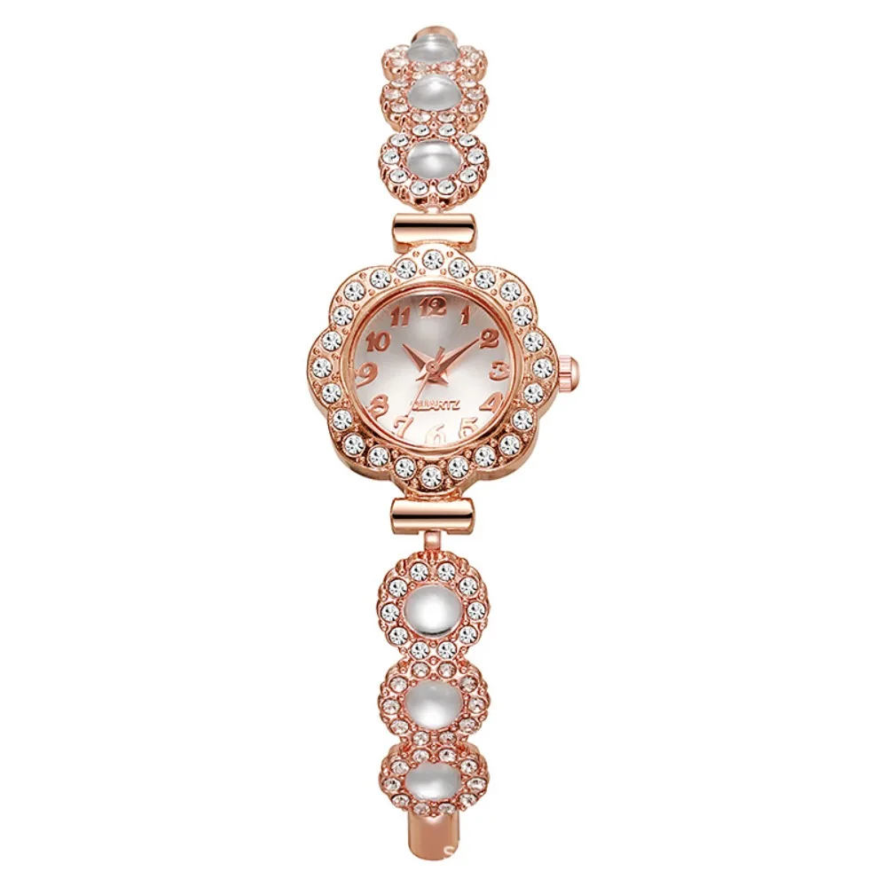 

Elegant Women's Bracelet Watch Exquisite Pull Type Ladies Business Watches Simple Portable Rhinestone Quartz Watch Festival Gift