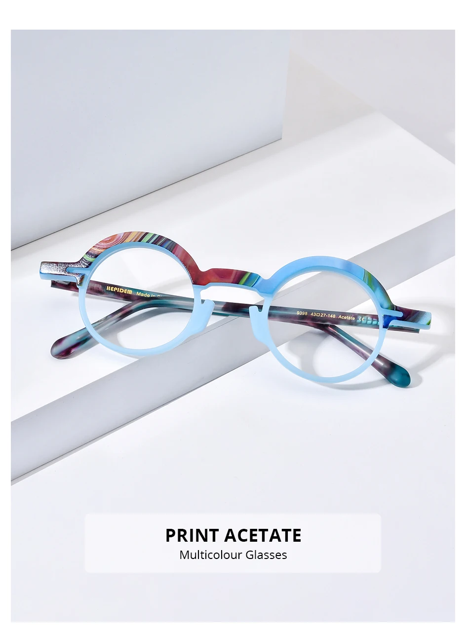 HEPIDEM Acetat Brille Rahmen Frauen übergroße große runde Brille japanische handgemachte Brille dicke transparente Brille 9351 – Detail 36