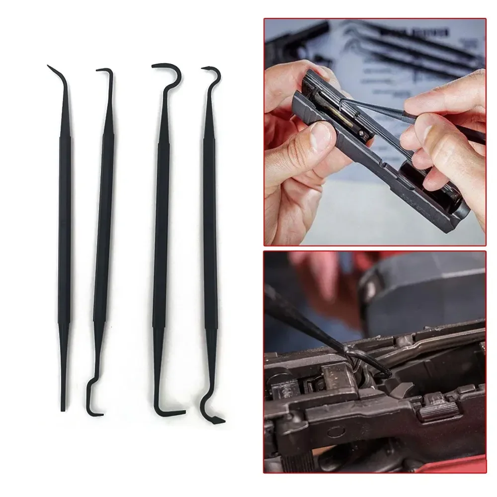 

4pcs Car Detailing Cleaning Tool Parts Car Nylon Picks Pick Double-headed Hook Cleaning Tools Multipurpose Auto Accessories