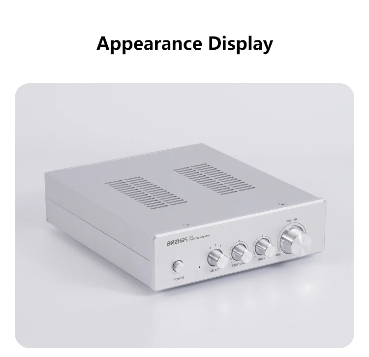 Weiliang Audio F2 Tone Preamplifier with Bass and Treble Controls and Rare Gold-Sealed Operational Amplifiers