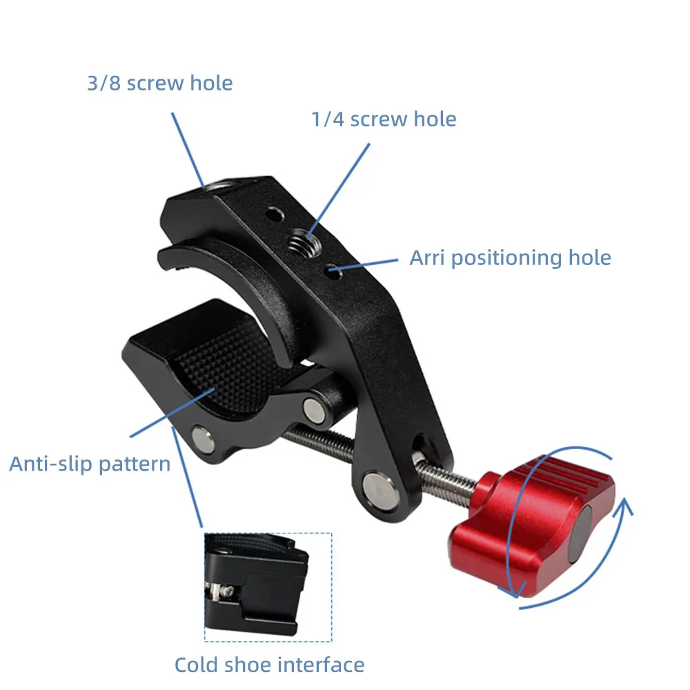 Universal Super Clamp Multi-Function Strong Clip with 1/4\