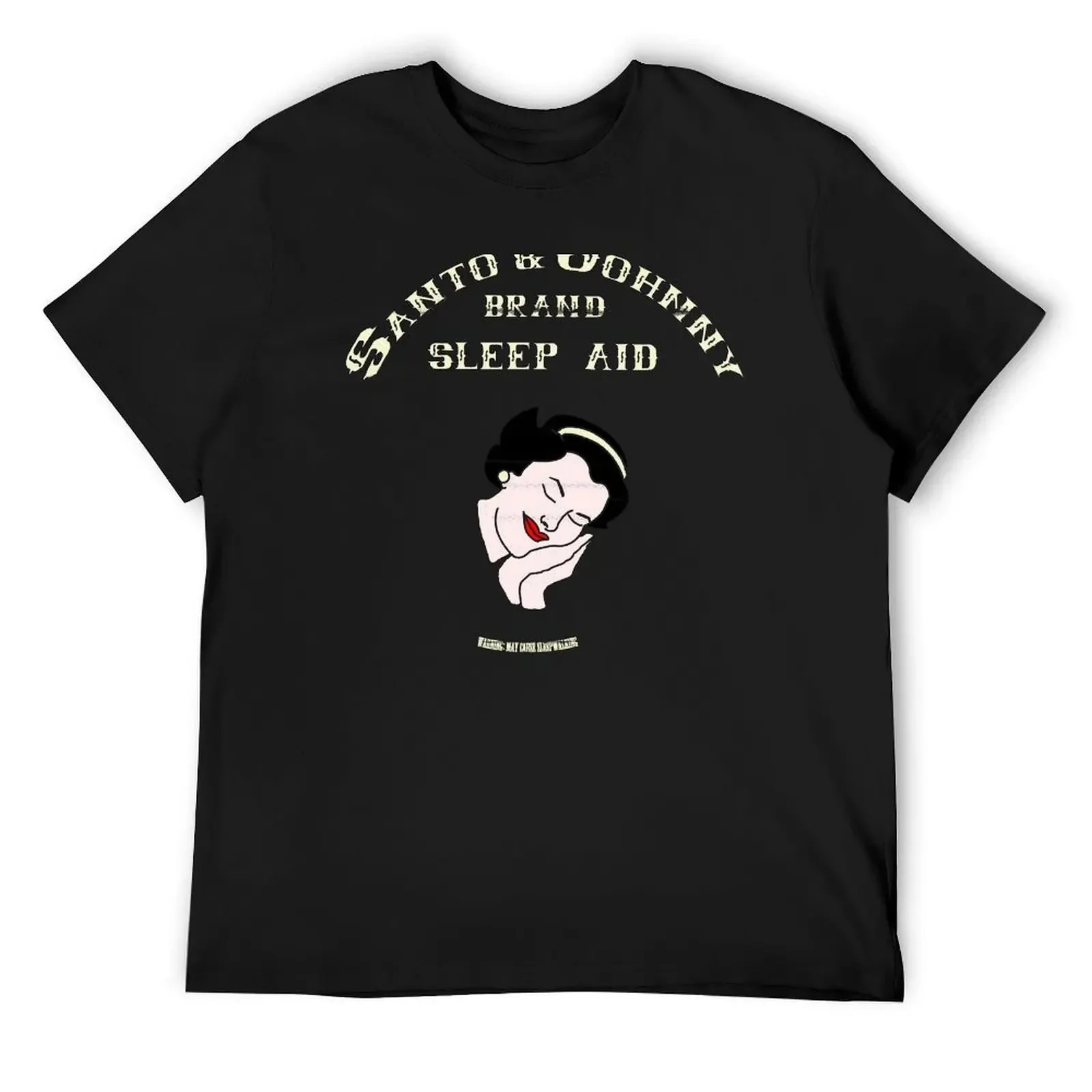 

Santo & Johnny Brand Sleep Aid T-Shirt tees street wear rapper graphic tees custom t shirt mens graphic t-shirts pack