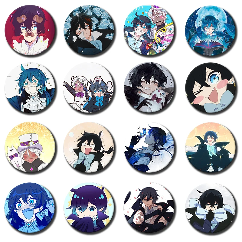 TV Animation The Case Study of Vanitas Button Lapel Pin Handmade Brooches for Clothes Decoration