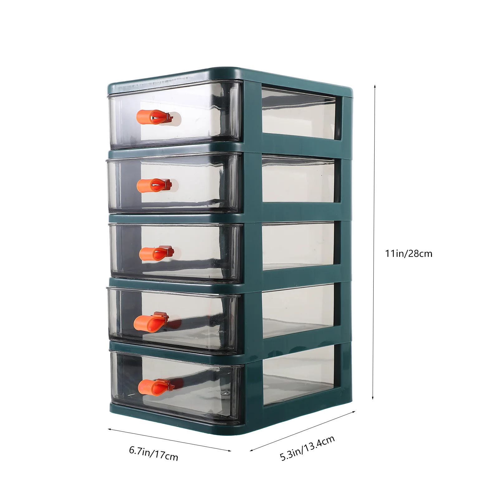 Table Organizer with Drawers Large Plastic Storage Case for Desk Sundries Makeup Organizer Clear Drawer Type Storage Solution