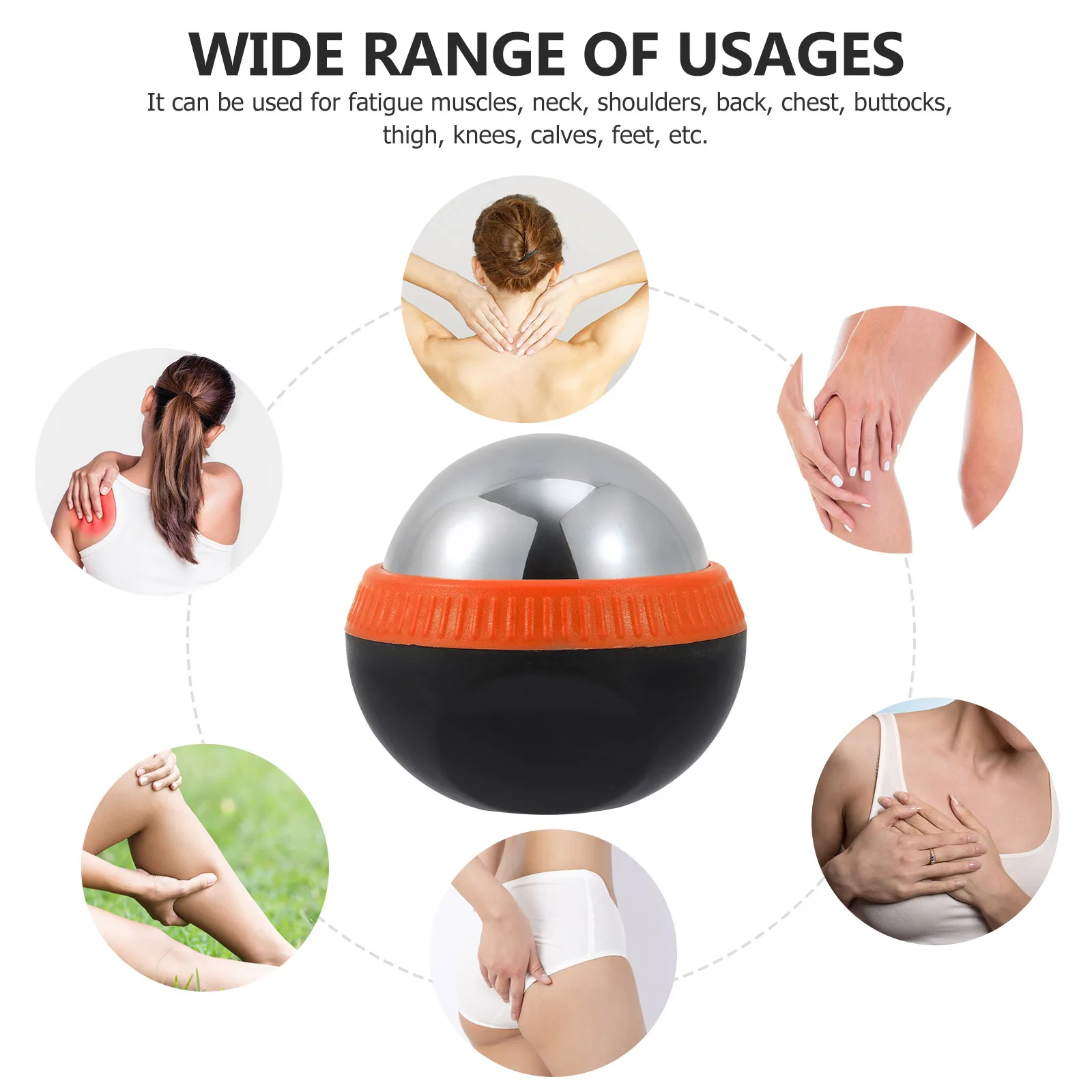 

Massage Ball Hand Massager Body Relaxation Health Tool Fitness Spa Stainless Steel Cold Hot Therapy Pain Relief Muscle Recovery