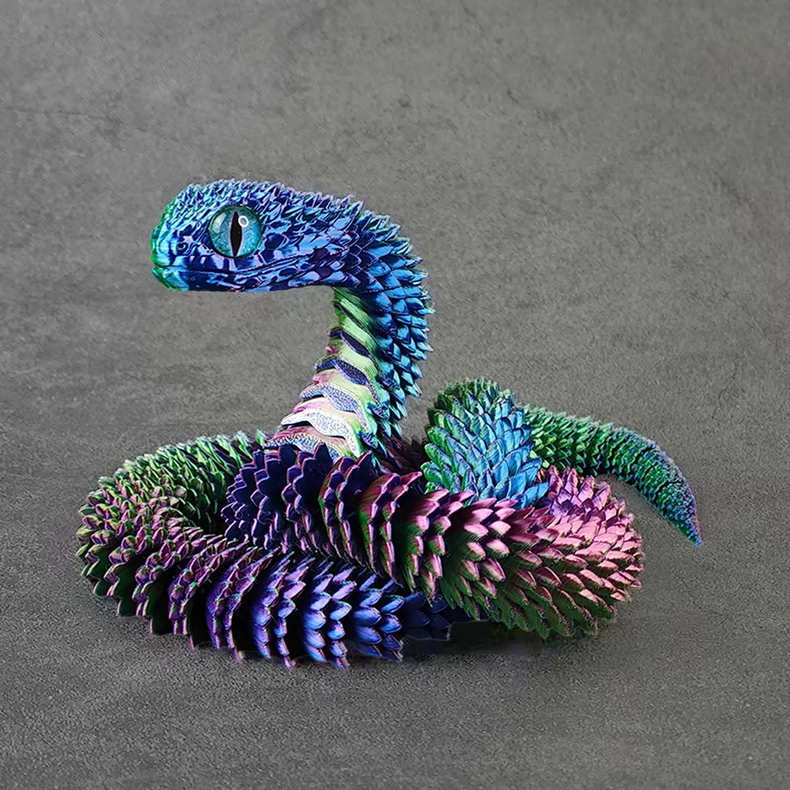 30cm 3D impreso serpiente 3D figura impresa accesorios de escritorio juguete para chico 3D impreso dragón habitación adorno de escritorio accesorios de oficina