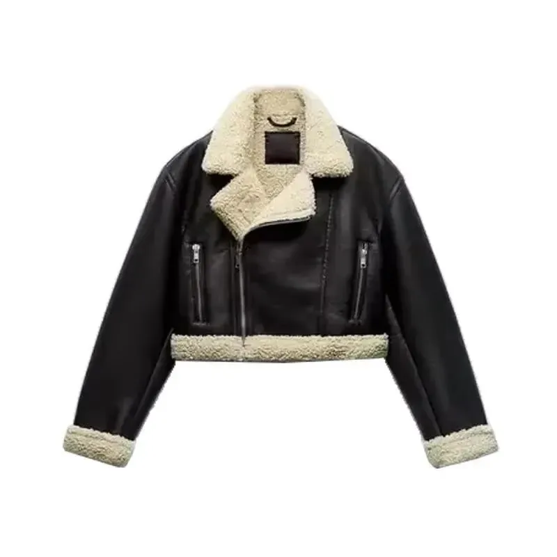 New double-sided leather women's jacket