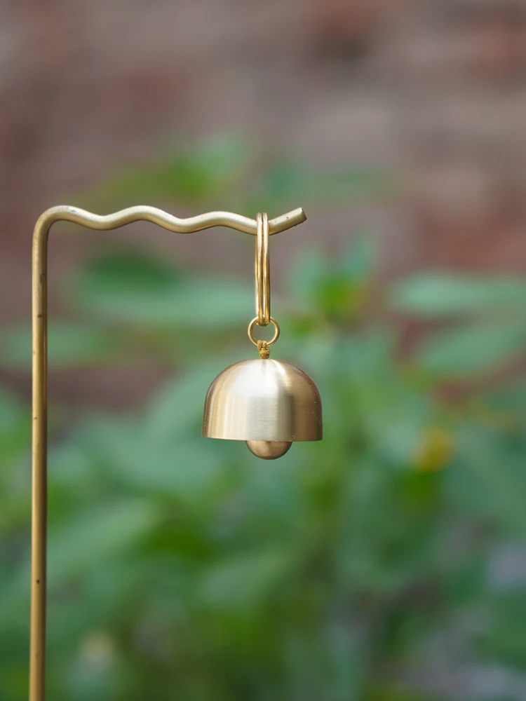 Pure Brass Bell Ornament Hanging DIY Material Cisas Anti-Theft Door Bell Sound er Simple Modern Sle Home Decor